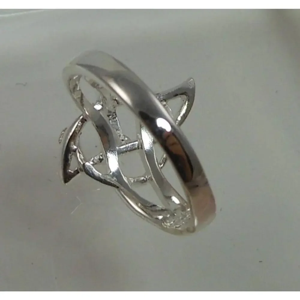 1999's‎ New Unique Vintage Handmade 925 Sterling Silver Artistic Ring Size 7.5